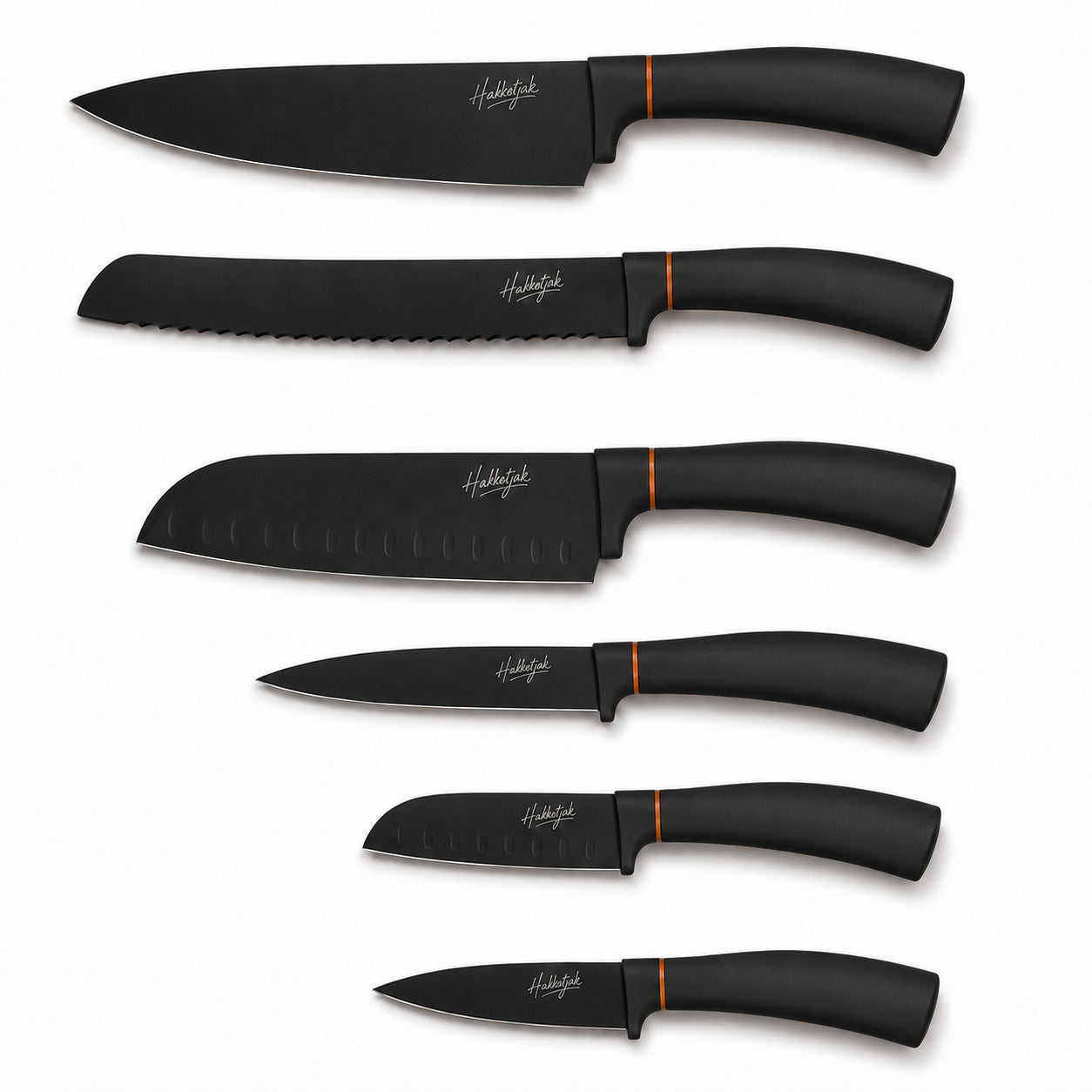 Complete 6-delige zwarte set